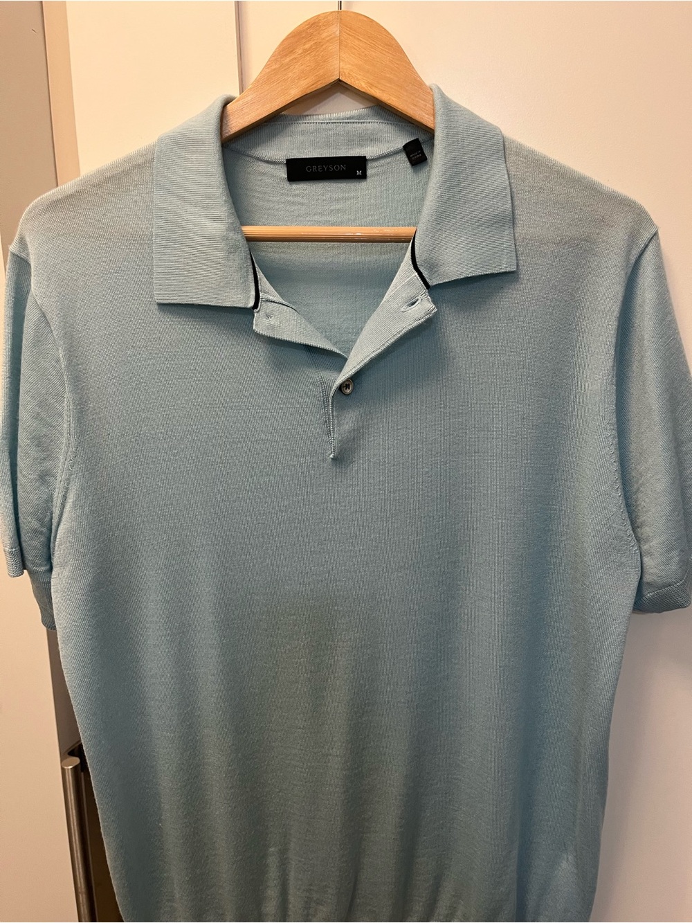 Greyson Men's Pale Blue Short-Sleeve Polo